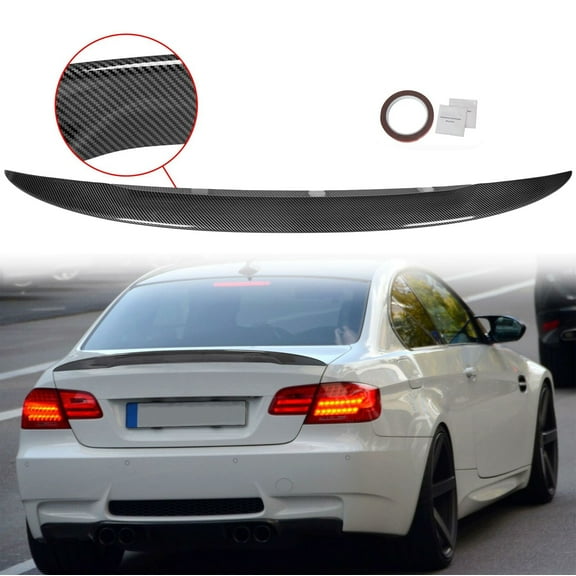 Kojem Rear Roof Carbon Fiber Style Spoiler Wing Winglet for 2007-2013 BMW 3 Series E92 Coupe 328i 335i M3 Trunk