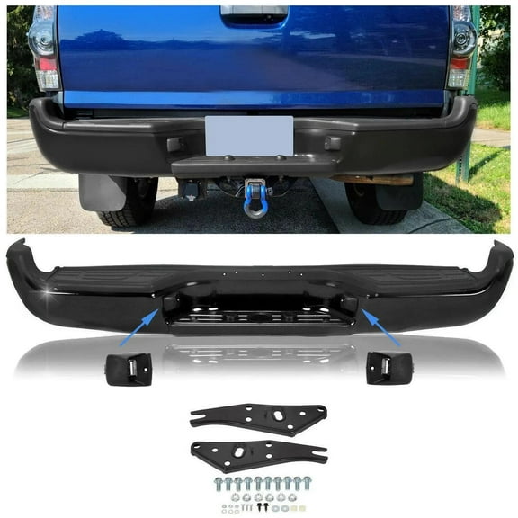 Kojem Rear Step Bumper Assembly for 2005-2015 Toyota Tacoma Pickup TO1103114 Alloy Steel