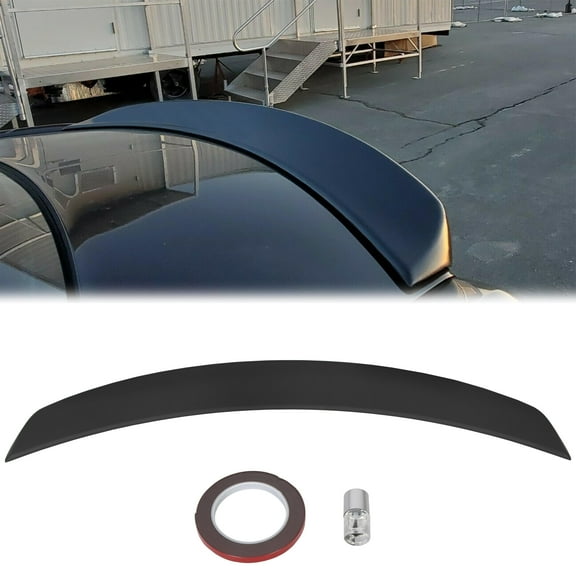 Kojem Rear Tail Trunk Lip Spoiler Wing Trim for 2011-2023 Chrysler 300 300C 300S Painted Black