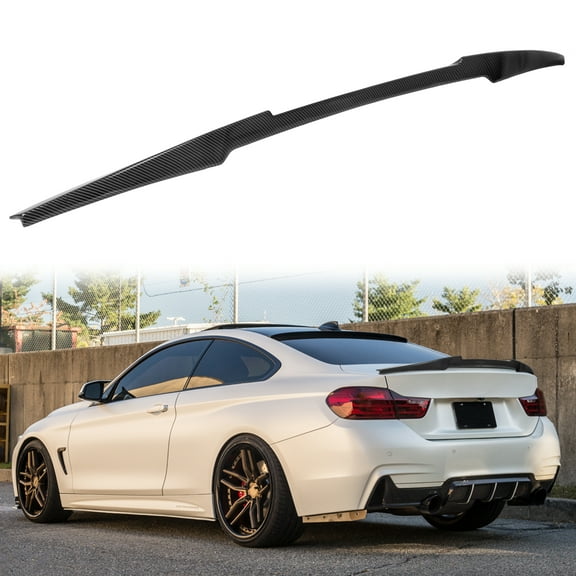 Kojem  Rear Trunk Lid Spoiler Wing Winglet for 2014-2020 BMW F32 4 Series 428i 435i 440i - M4 Look Carbon Fiber Painted Style