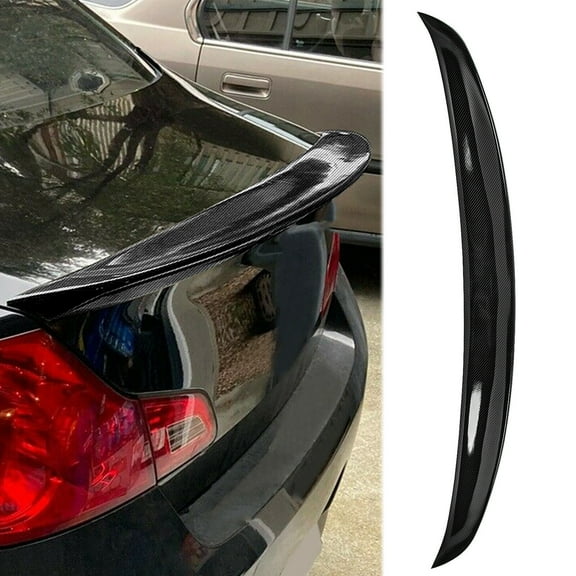 Kojem Rear Trunk Lid Wing Spoiler Lip Carbon Fiber Style Black Plastic for 2007-2015 Infiniti G35/G25/G37/Q40 4 Door Sedan Model