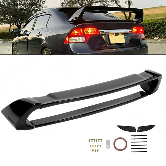 Kojem Rear Trunk Spoiler Wing  for 06 07 08 09 10 11 Honda Civic 4 Door Sedan ABS