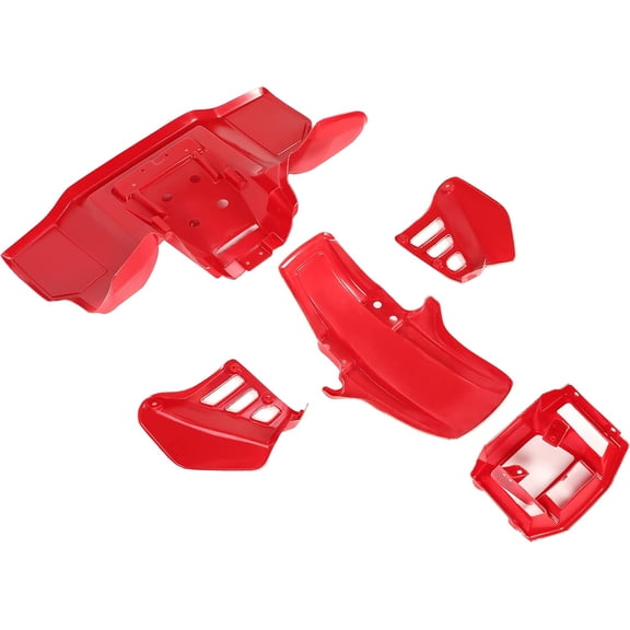 Kojem Red Abs Plastic Fender Compatible with 1985 Honda Atc250r Abs Plastic Red Mud Guard Mudguard Protection Gas Tank Scoop Cover Complete Set 1985