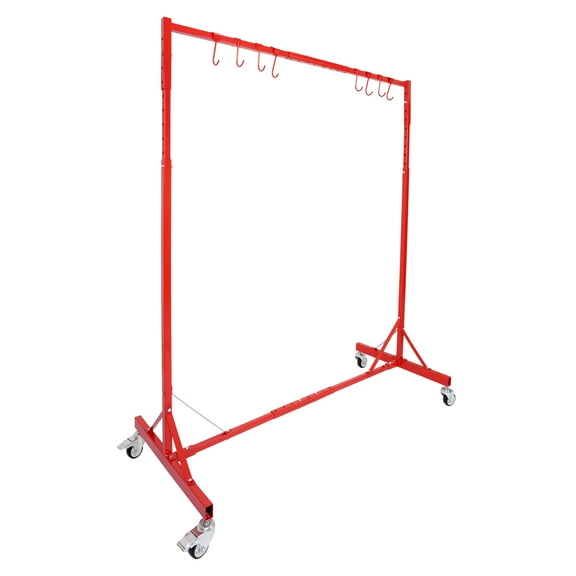 Kojem Red Automotive Painting Rack Adjustable w/8 Hooks for Painting and Drying