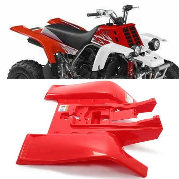 Kojem Red Rear Fender Compatible with 1987-2006 Yamaha Banshee 350 YFZ350 Mud Guard Flaps Set Fender Flares Protector