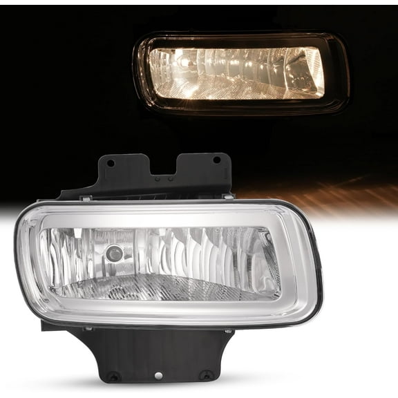 Kojem Right Fog Light for 2004-2006 Ford F-150 Lincoln Mark LT Base Replacement for 5L3Z15200A w/Bracket Fog Lamp Clear Lens Passenger Side