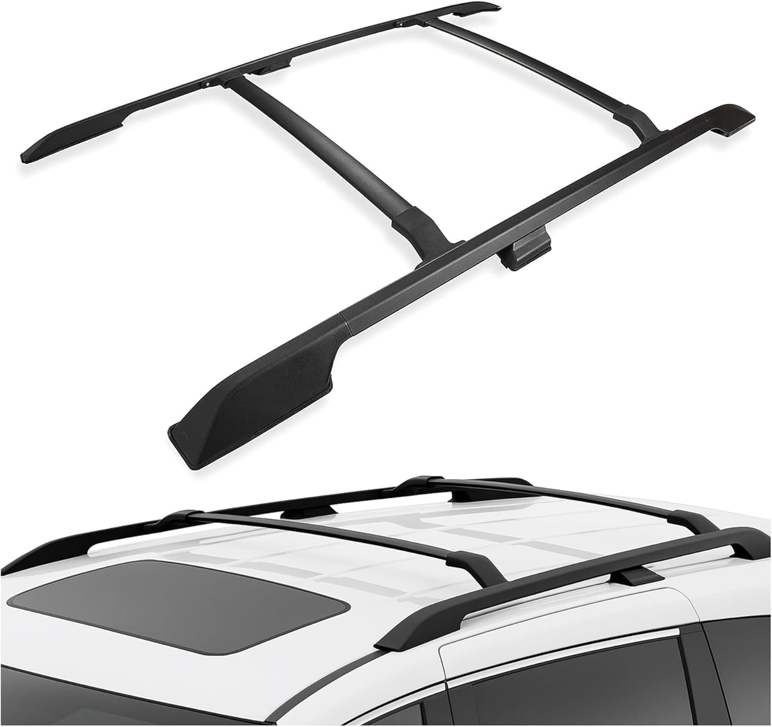 Kojem Roof Rack Cross Bar and Side Rails Combo for 2011-2017 Honda Odyssey for Kayak Luggage Ski Bike Carrier, Set of 4 Pieces