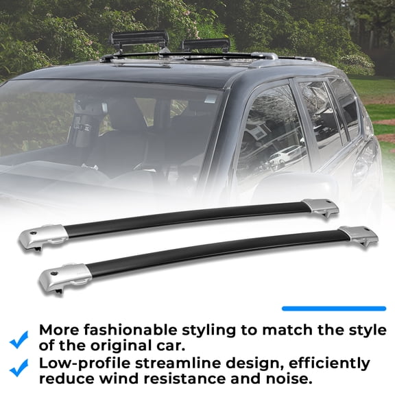 Kojem Roof Rack Cross Bars for Lexus GX460 Easy to Install, Black Aluminum