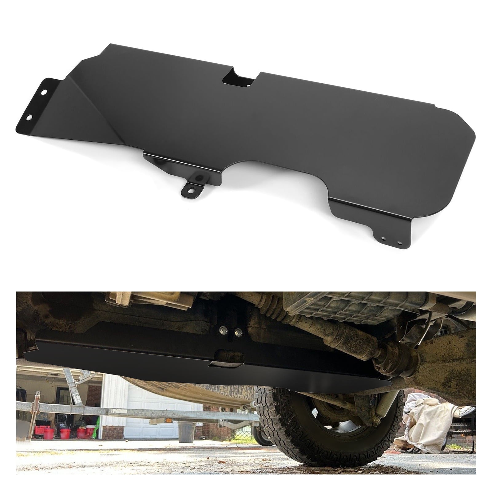 Kojem Gas Tank Skid Plate for 2007-2018 Jeep Wrangler JK 2DR, Black