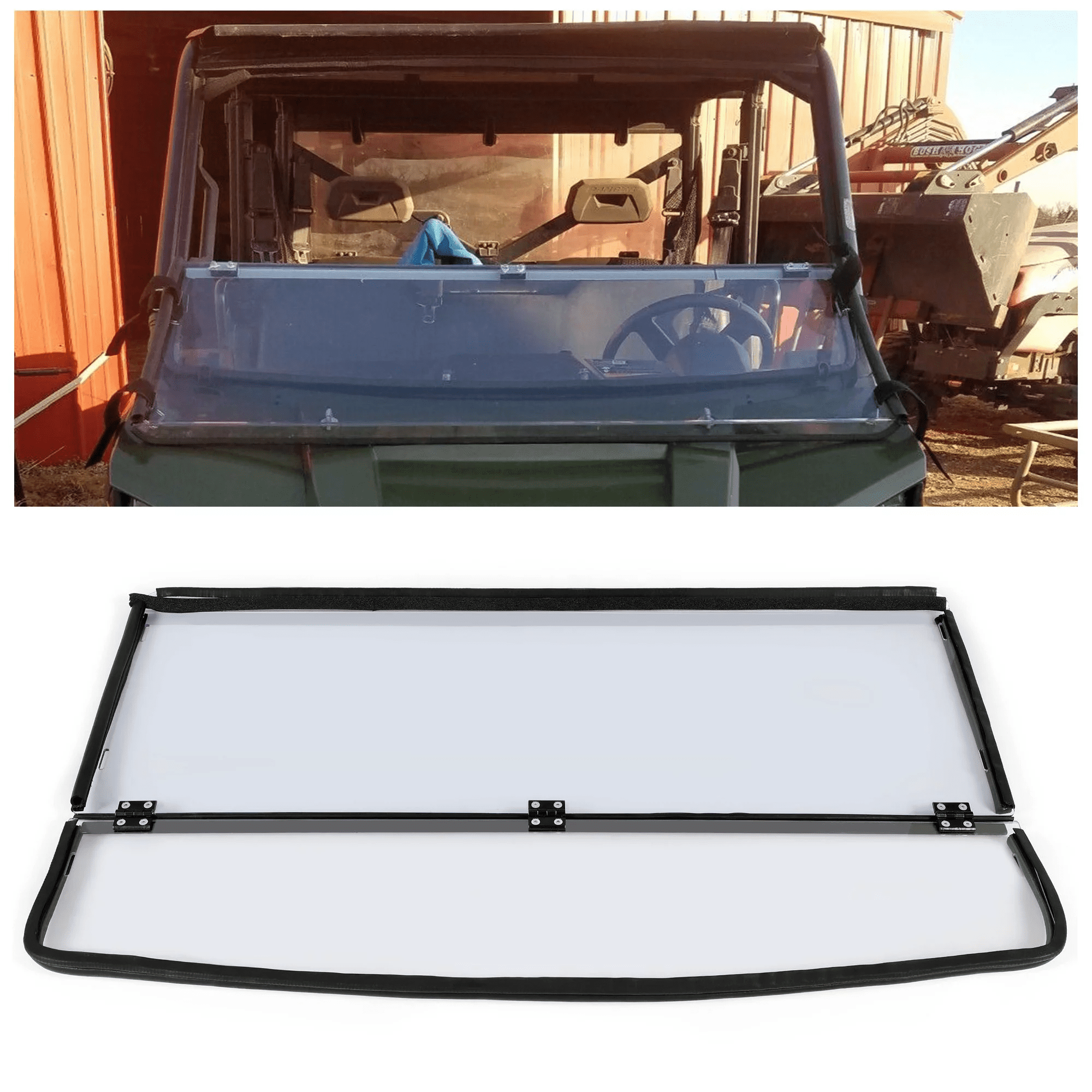 Kojem Scratch Resistant Flip Down Windshield For Polaris Ranger 570 XP 900 1000(2013+)