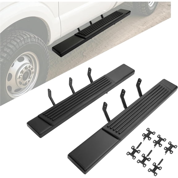 Kojem Side Step Steel Plastic Powder Coated Textured Black Compatible with 1999-2016 Ford F250F350F450 Regular Cab