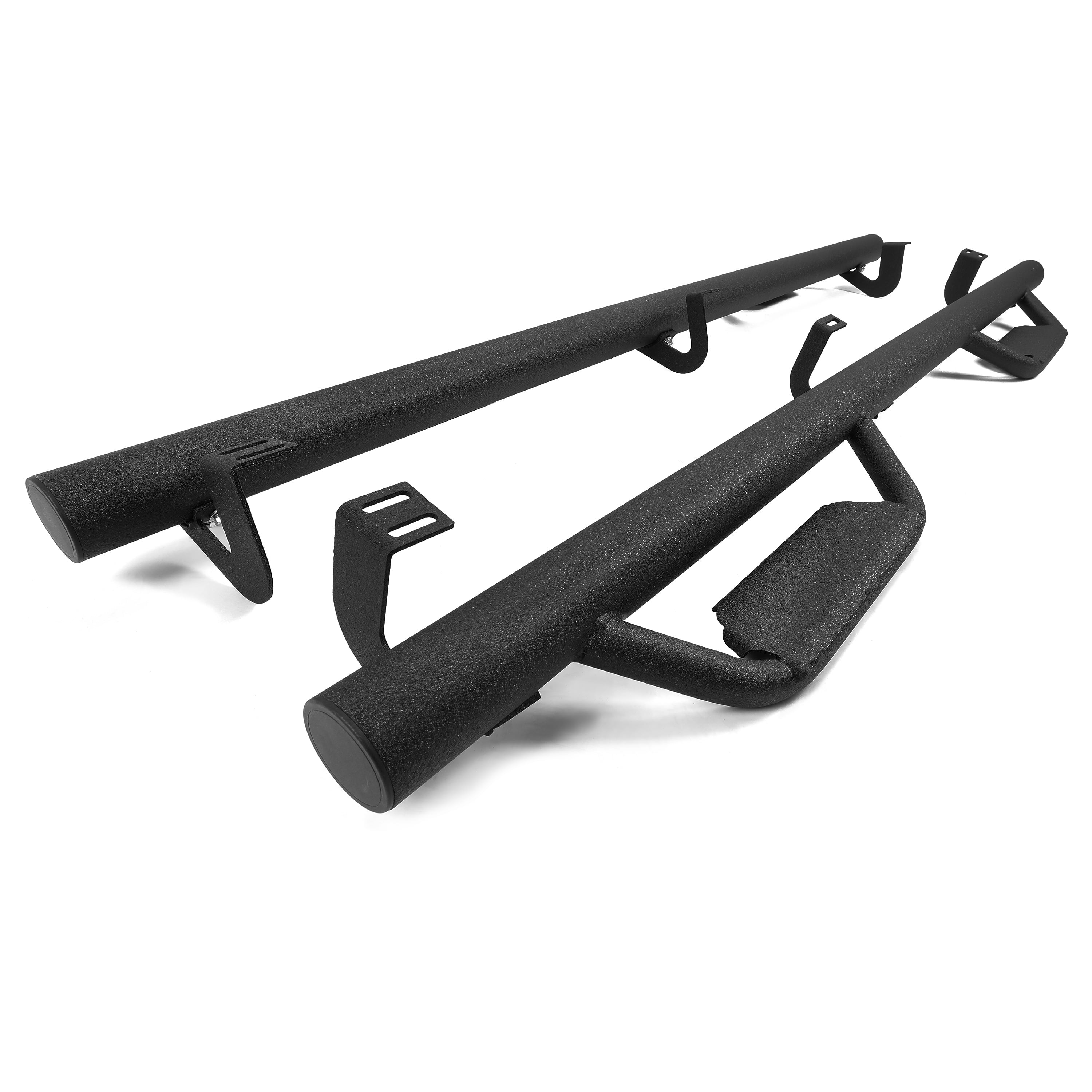 APS iBoard Running Boards 6in Black Compatible with Toyota Tacoma