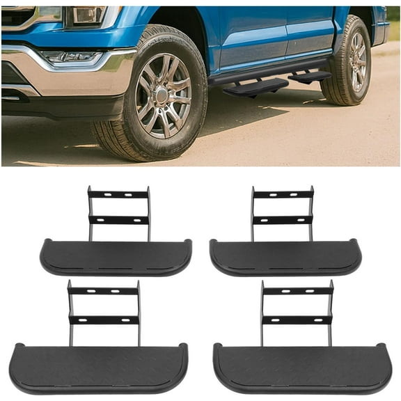 Kojem Side Steps for 2015-2023 Ford F-150 F150 SuperCrew Cab Pickup 4 Doors, High-Strength Running Boards, Steel Step Bars, Powder-Coated 4-Piece Set