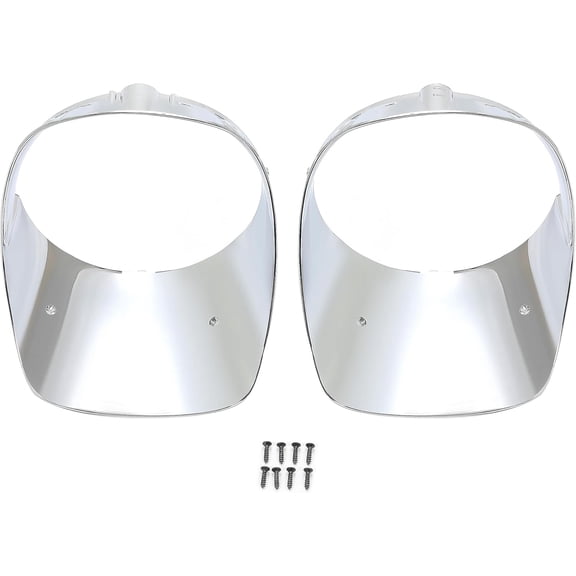 Kojem Silvery Headlight Compatible with 1978-1981 Chevy Chevrolet Camaro Z28 Headlamp Bezel Chrome Silvery Abs Plastic Left Driver Right Passenger Side 1978-1981