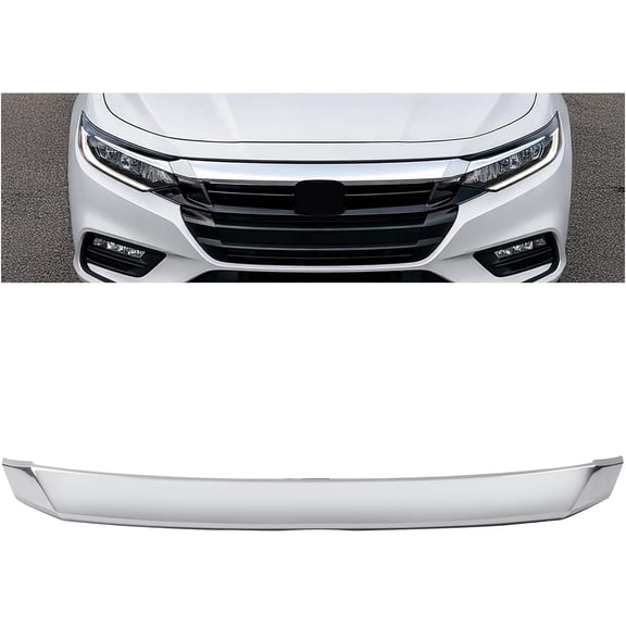Kojem Silvery Plasticabs Bumper Compatible with 2019-2022 Honda Insight Plasticabs Front Bumper Grille Strip Trim Chrome Replacement For 2019-2022 Replacement For 71122txma01