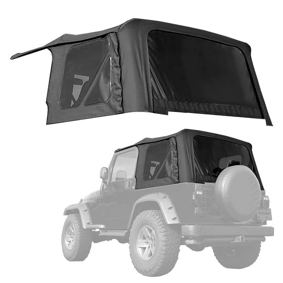Kojem Soft Top for 1997-2006 Jeep Wrangler TJ W/Tinted Windows Sailcloth Vinyl