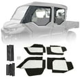 thumbnail image 1 of Kojem Soft Upper Windshield Door for 2017-2022 All Can-Am Defender Max-4 models Soft Cab Enclosure Waterproof Rollable Window Door Enclosure Kit Black and Clear, 1 of 8