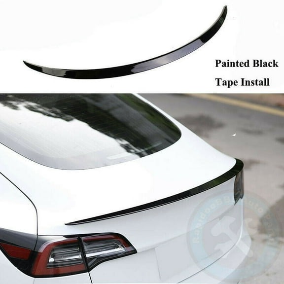 Kojem Spoiler Rear Trunk Wing LIp Glossy Black for 2017-2022 Tesla Model 3 Yofer Design Downforce