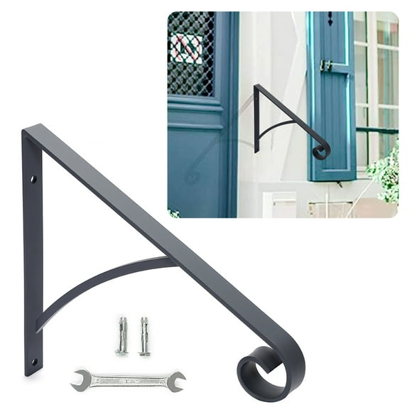 Kojem Steps Handrail Grab Bar, Wall Mounted Hand Railings, for Stairs Outdoor Garage Porch Rail, Safety Metal Art