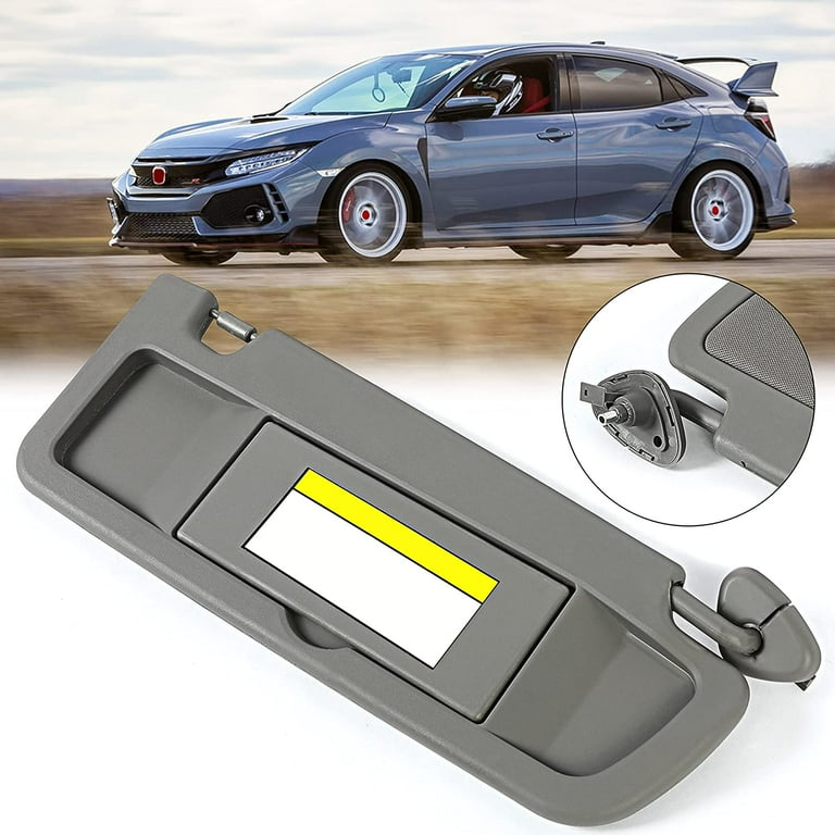 Kojem Sun Visor Assembly for 2006 2011 Honda Civic Right Dark Gray
