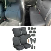 Kojem Synthetic Leather Seat Covers Compatible with 2010-2015 Toyota Prius, Gray Front & Rear