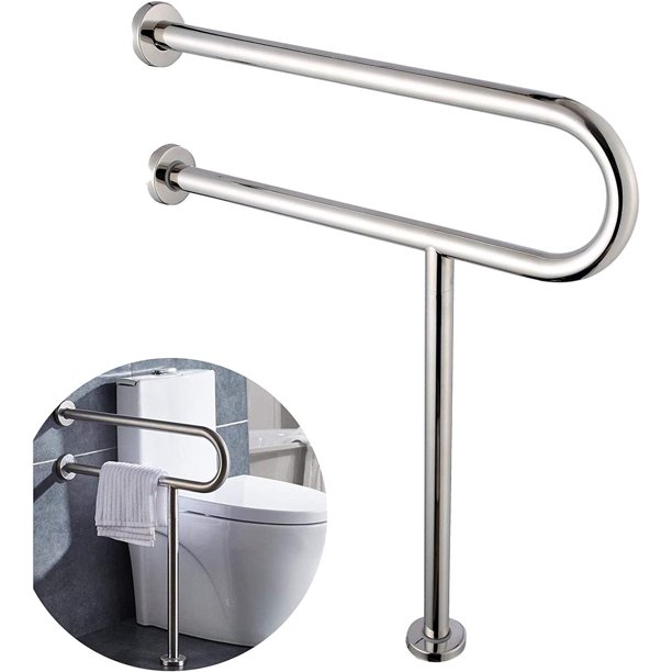 Kojem Toilet Support Rail Handrail Handicap Grab Bar Rails 24 inch