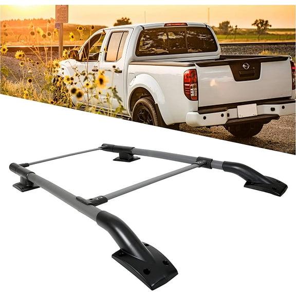 Kojem Top Roof Rack Side Rails Crossbar Luggage Bar Cargo Carrier for 2005 - 2022 Nissan Frontier Crew Cab 4 Door Adjustable