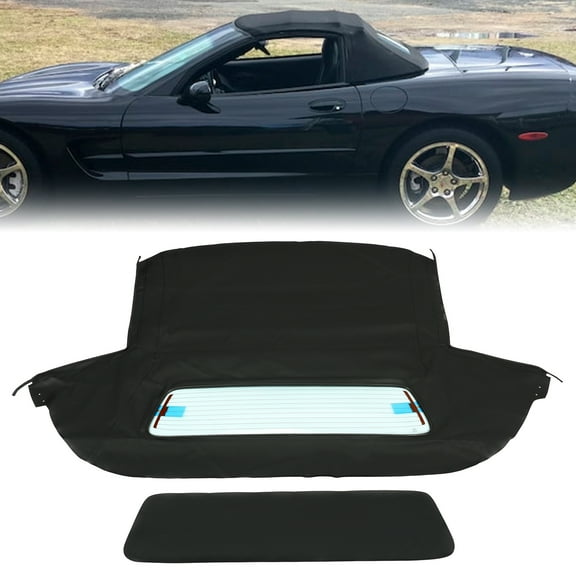 Kojem Tops Convertible Top W/Clear Glass Window for 98 99 2000 01 02 03 04 Chevrolet Corvette C5