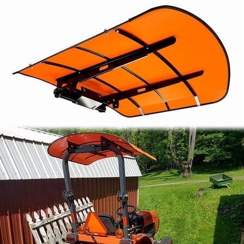 Kojem Tractor Canopy for ROPS 48-3/8" X 48-3/8" - Orange - Will Add About 4'' to The Height of The Tractor