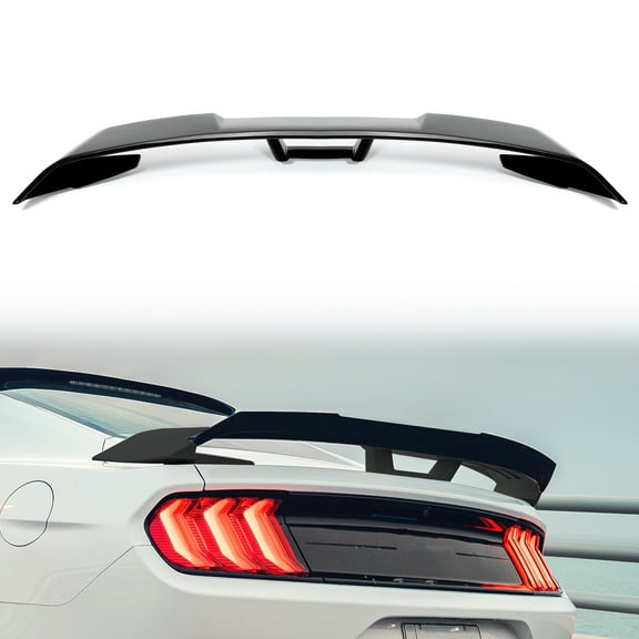 Kojem Trunk Spoiler for 2015-2023 Ford Mustang S550 GT Style 2 Door Coupe Models Rear Wing Gloss Black