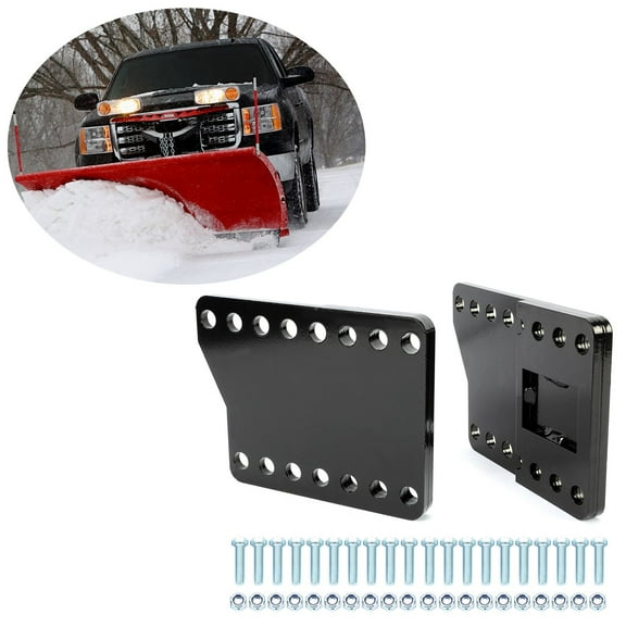 Kojem Universal Snowplow Mount Drop Brackets Steel Level Lift Kit Correction Black Powder Coated