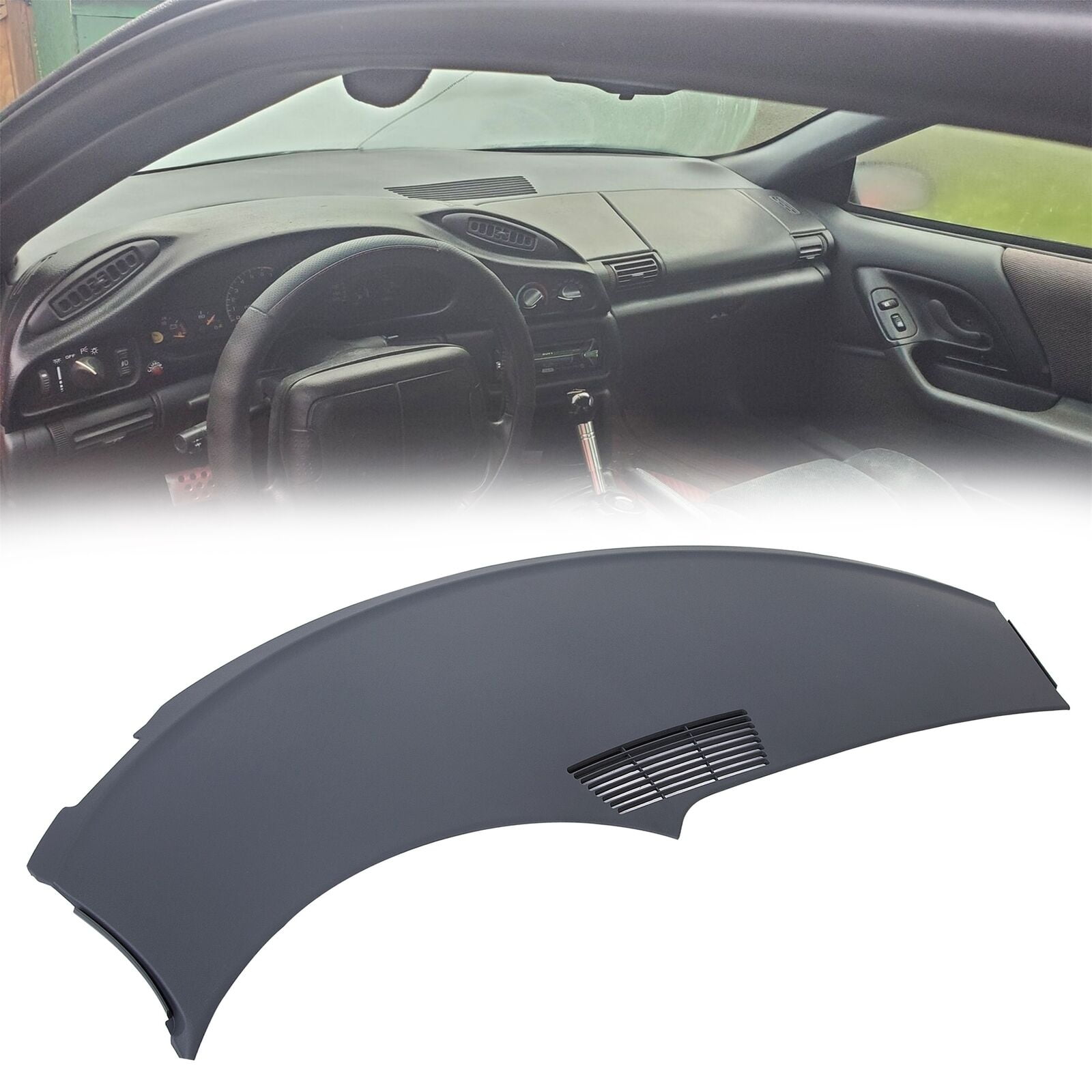 Kojem Upper Dash Pad Bezel Dashboard Cap Injection Molding Cover Fits 1993-1996 Chevrolet Camaro Instrument Rep. GM10267171 (Not Overlays But Replacements!)