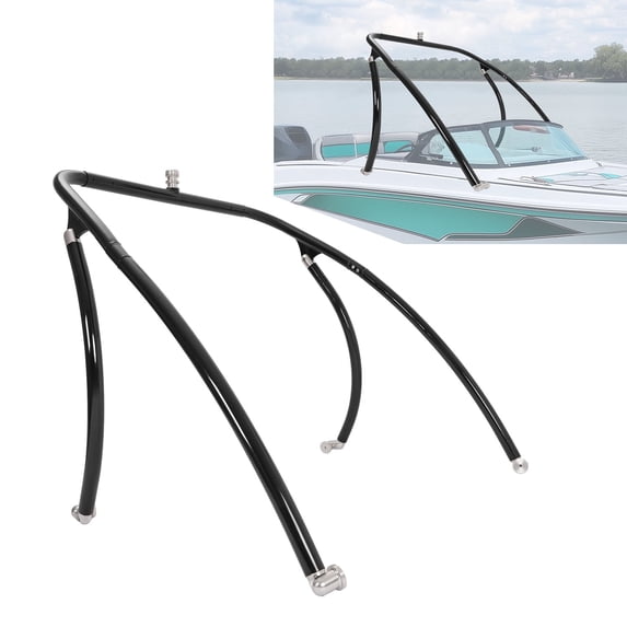 Kojem Wakeboard Tower 2.25" Tube Aluminum for Boat with Hardware Black Powder Coated