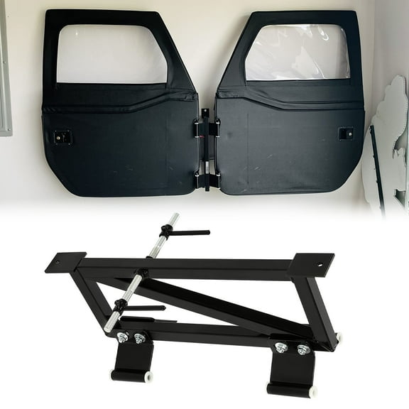 Kojem Wall Mount Door Hanger for Jeep Wrangler YJ TJ JK JL Door Storage Hangers