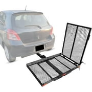 Kojem Wheelchair Carrier Scooter Carrier Cargo Carrier Hitch Rack w/ Ramp Folding Steel