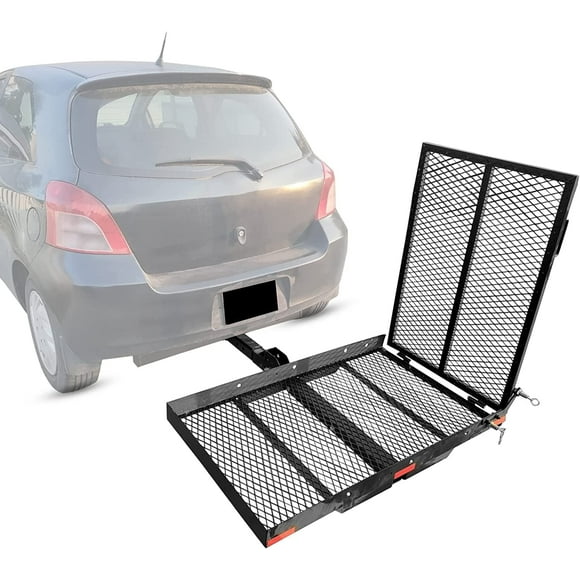 Kojem Wheelchair Carrier Scooter Carrier Cargo Carrier Hitch Rack w/ Ramp Folding Steel