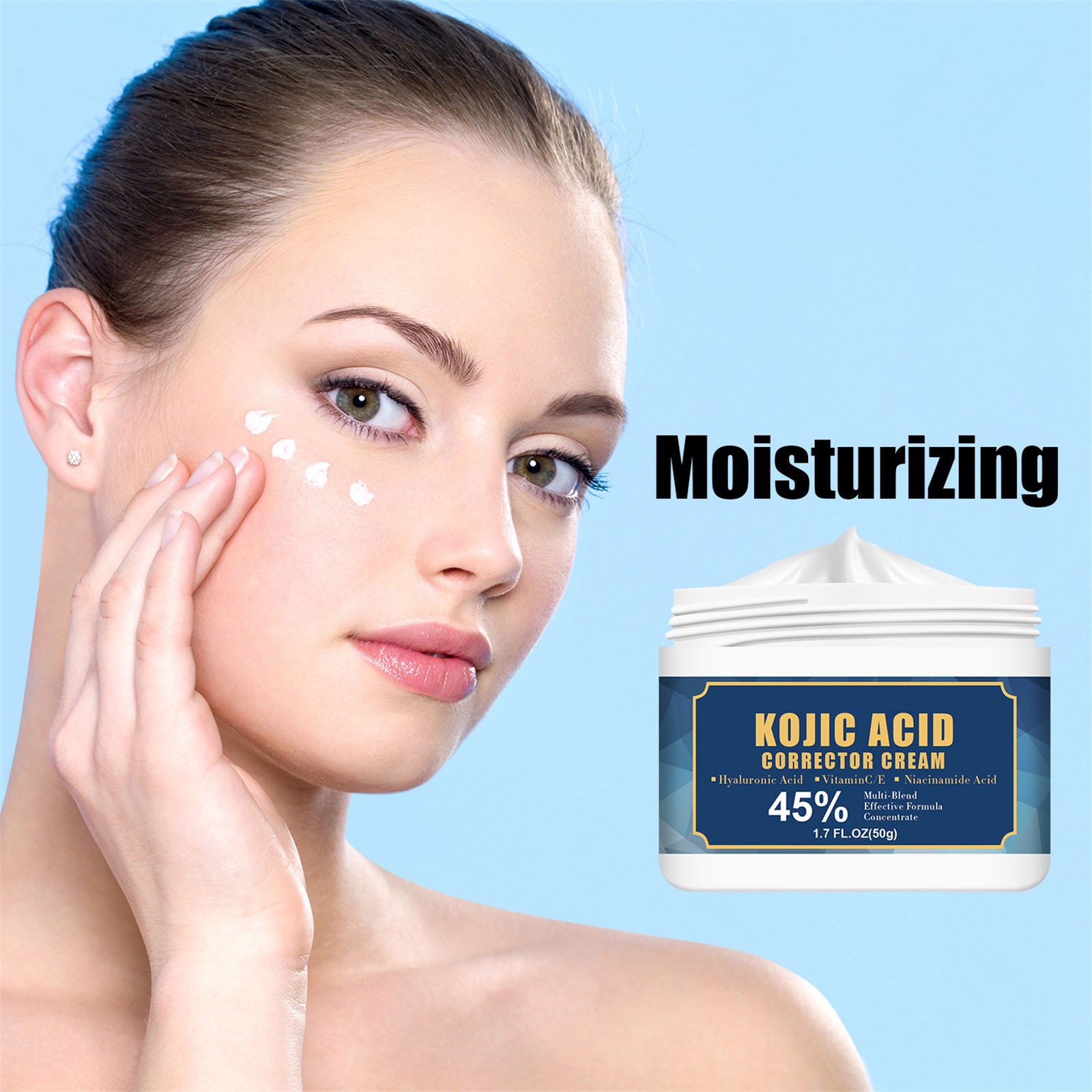 Kojic Acid Corrector Cream for Skin with Hyaluronic Acid, VitaminC/E