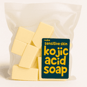 Kojic Acid Soap with Turmeric for Sensitive Skin - Mixture of Dented, Imperfect Soap Bars, Soap Ends and Chunks - Natural and Organic Ingredients 1 lb by Ouiloe