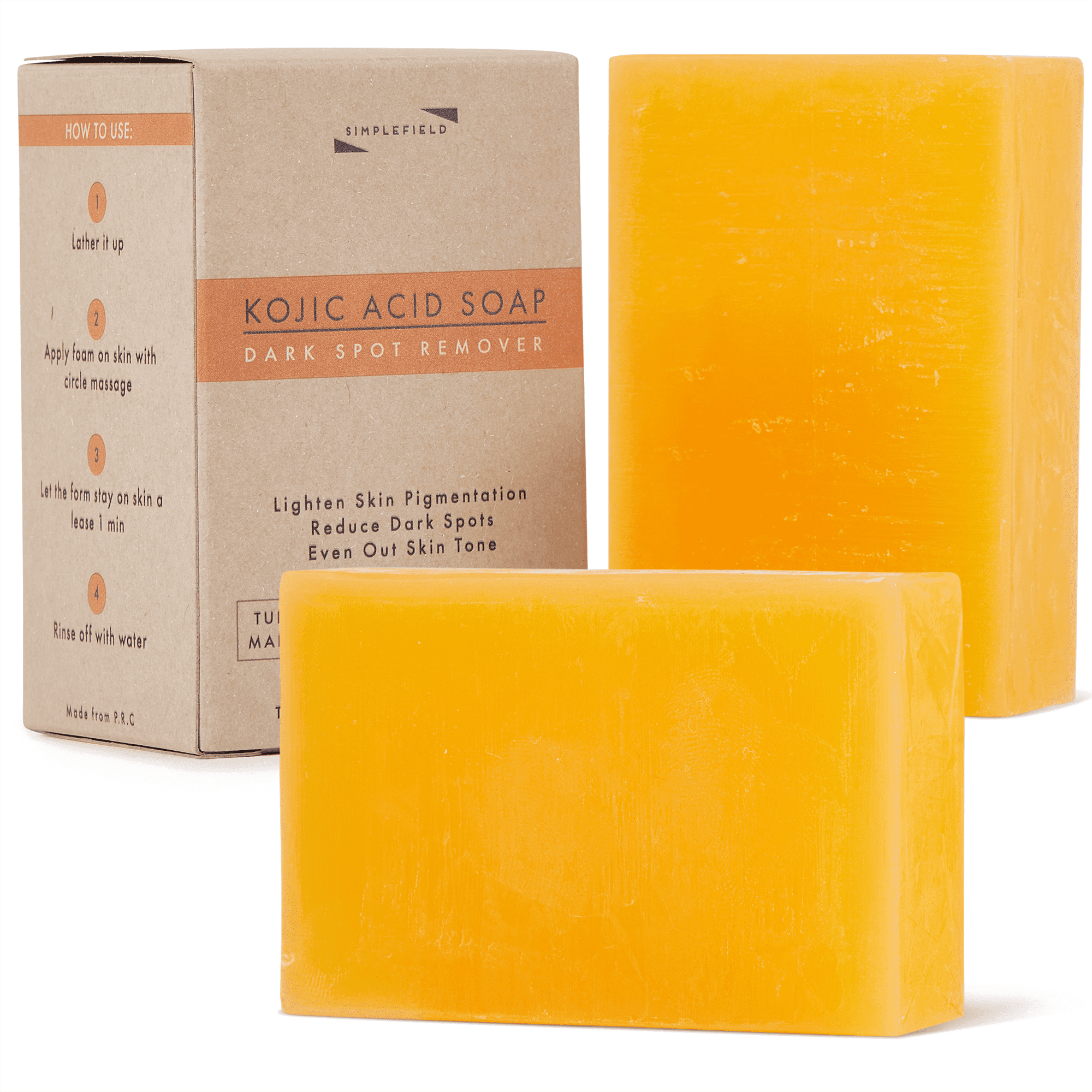Kojic Acid Soap for Reduce Dark Spots and Even Out Skin Tone. Natural