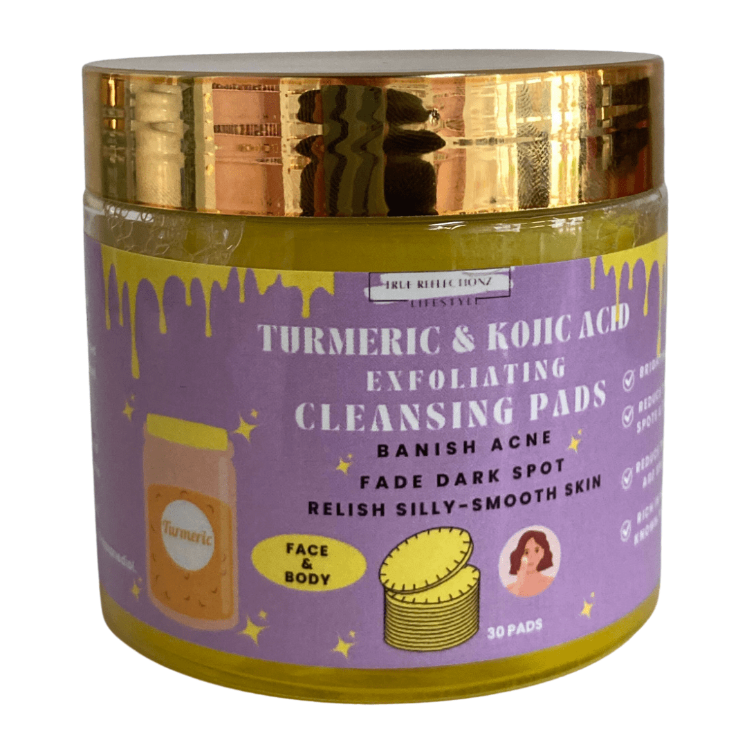 Turmeric & Kojic Acid Cleansing Pads Exfoliating, Brightening, Acne Scars, Unclog Pores