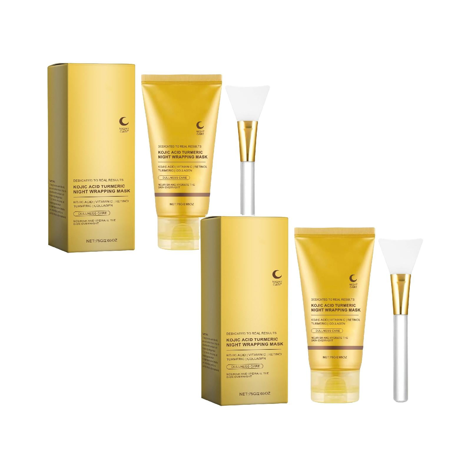 Kojic Acid Turmeric Night Wrapping Mask with Brush, Kojic Acid Turmeric ...