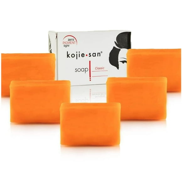 Kojie San Skin Brightening Soap for Women Reduces Dark Spots w/ Coconut & Tea Tree Oil, 65g x 5 Bars