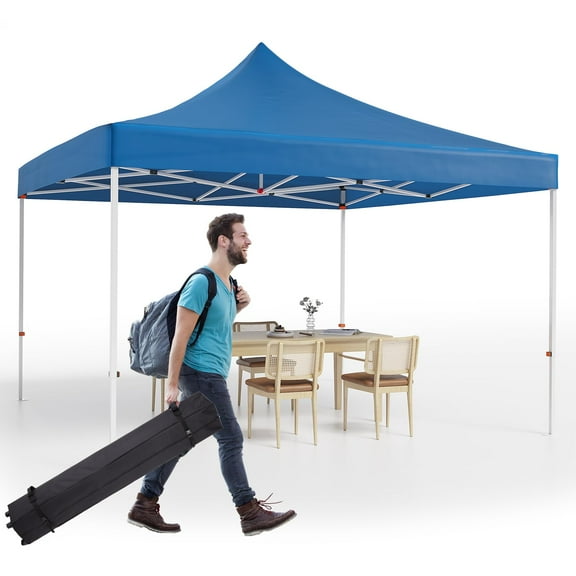 Kojooin 10x10 FT Pop Up Canopy - Heavy Duty Party Tent with Mosquito Netting and Roller Bag