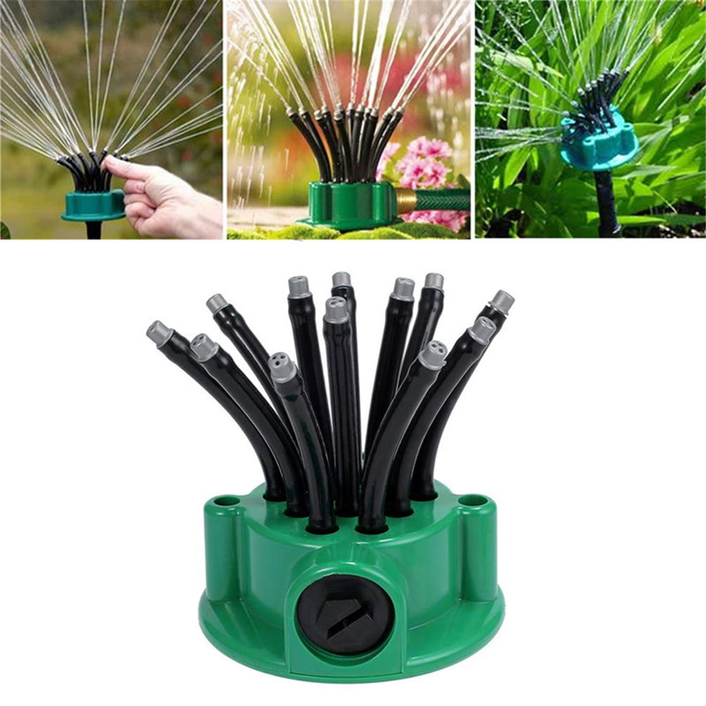 Kojooin 12pipe 360 Degrees Garden Lawn Water Sprinkler System