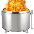 Kojooin 27 Inch Stainless Steel Smokeless Stove,Outdoor Firepit,Large