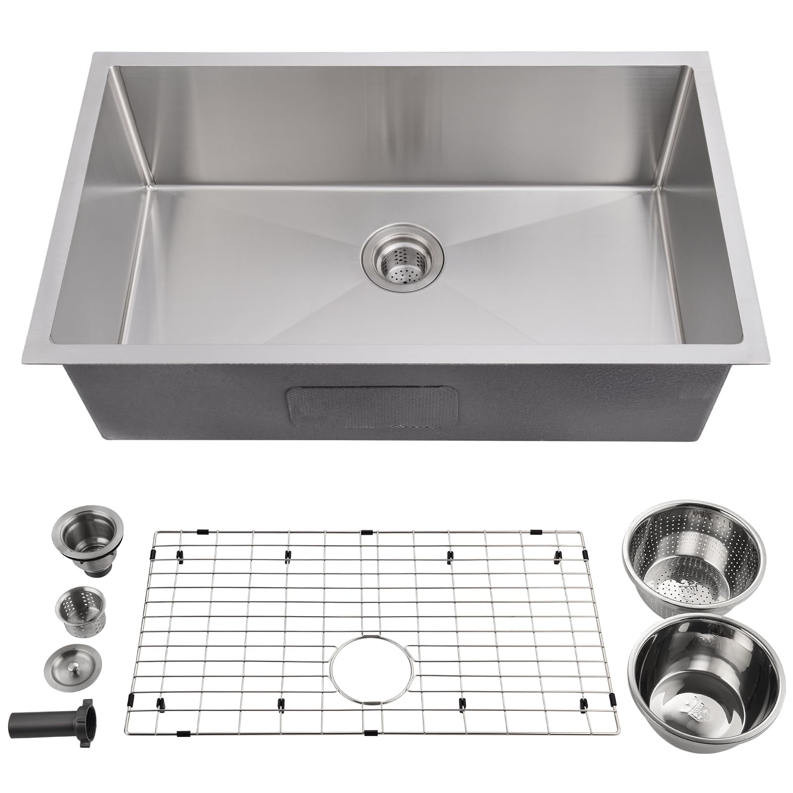 Top Mount Kitchen Kojooin 30 Inch Under mount Kitchen Sink, 16 Gauge Stainless Steel Sink ...
