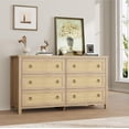 thumbnail image 1 of Kojooin 6-Dresser for Bedroom - Natural Rattan Style Storage for Nursery, Living Room, 1 of 7