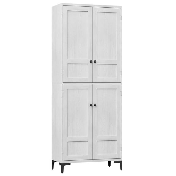 Kojooin 71 Inch Tall Storage Cabinet with Adjustable Shelves: Kitchen Pantry and Bathroom Organizer