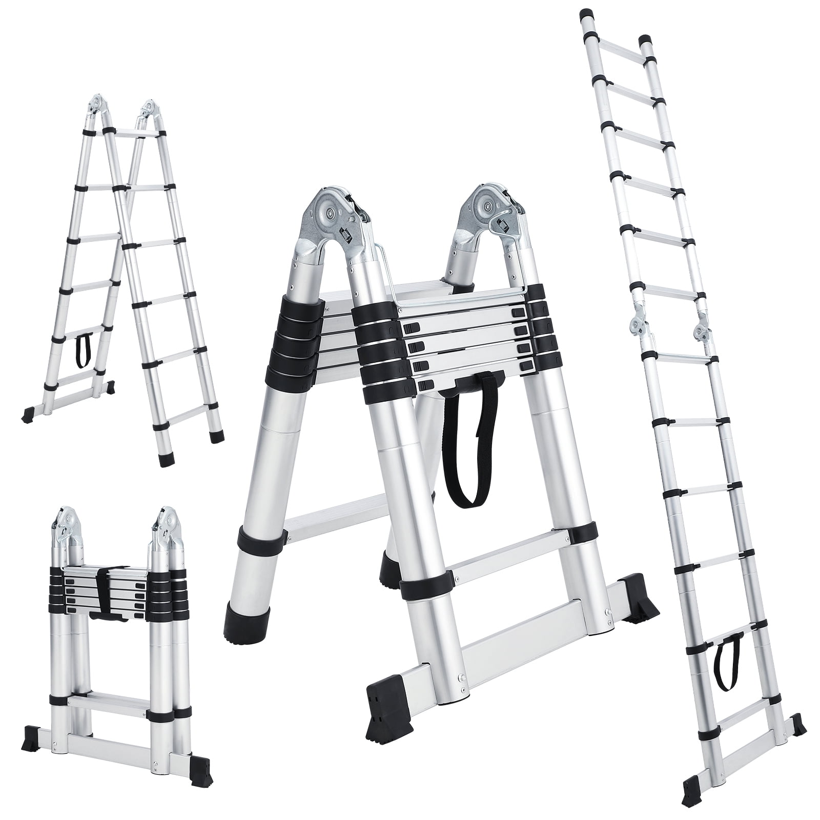 Ladder Feature In Store Kojooin Aluminum Alloy Telescopic Ladder Features An a-Shaped Design ...