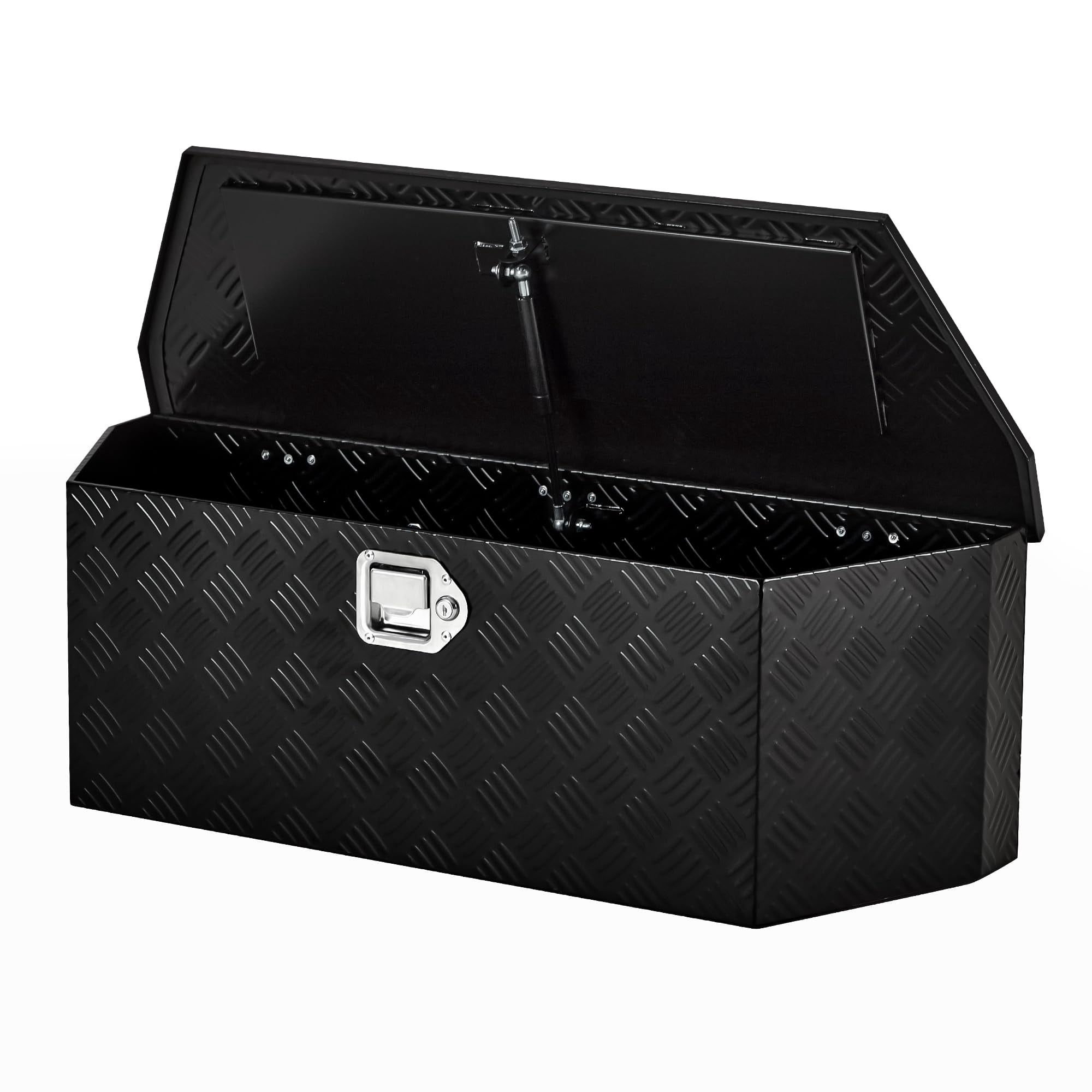 Kojooin Aluminum Trailer Tongue Box, 36"x12"x12" Heavy Duty Storage With Lock and Keys, Utility Truck Tool Box Storage Organizer, Tool Chest for Pickup Truck Bed, RV